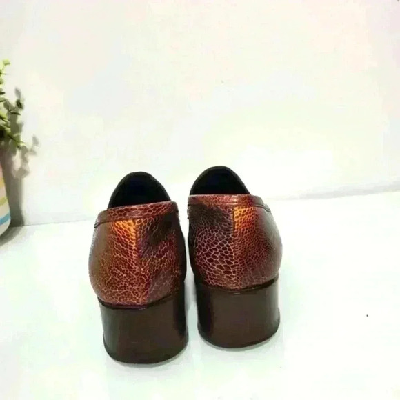 MAJORA  leather Italian mahogany croc loafers. Size 36 (5.5-6 US) - Picture 7 of 14